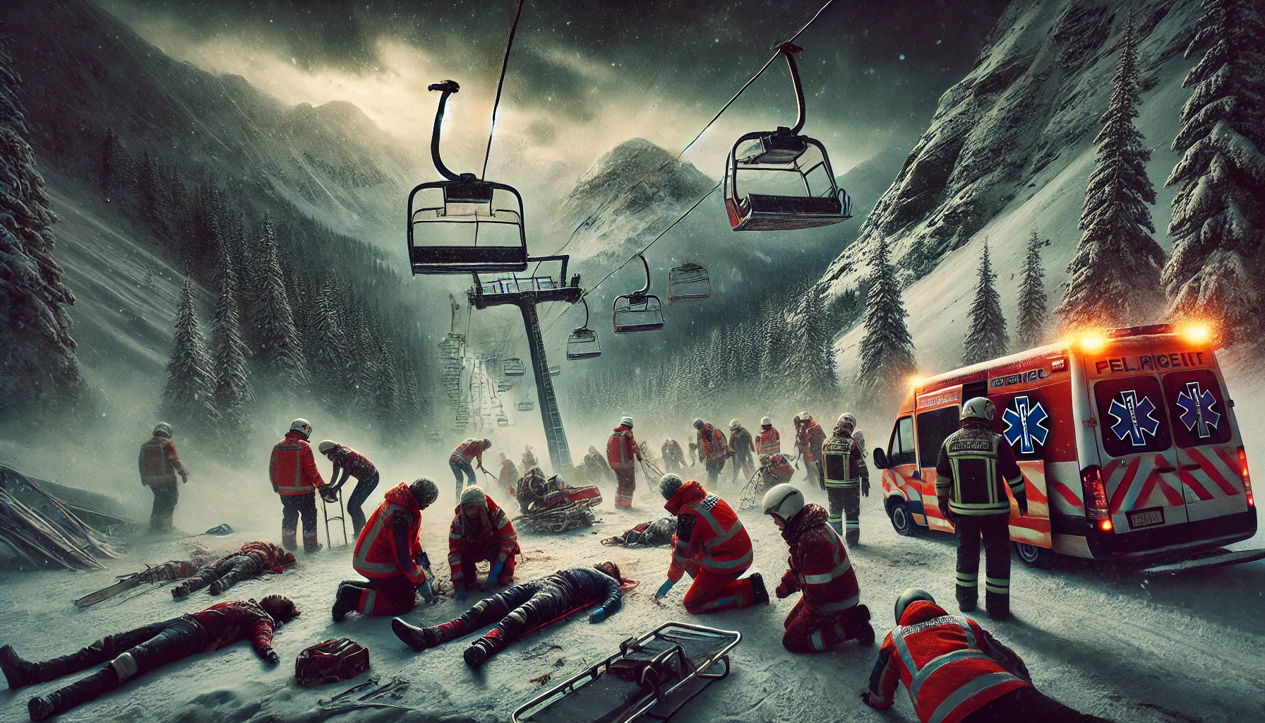 إصابة ما لا يقل عن 30 شخصًا في إسبانيا بعد انهيار مصعد هوائي في منتجع تزلج: حادثة صادمة